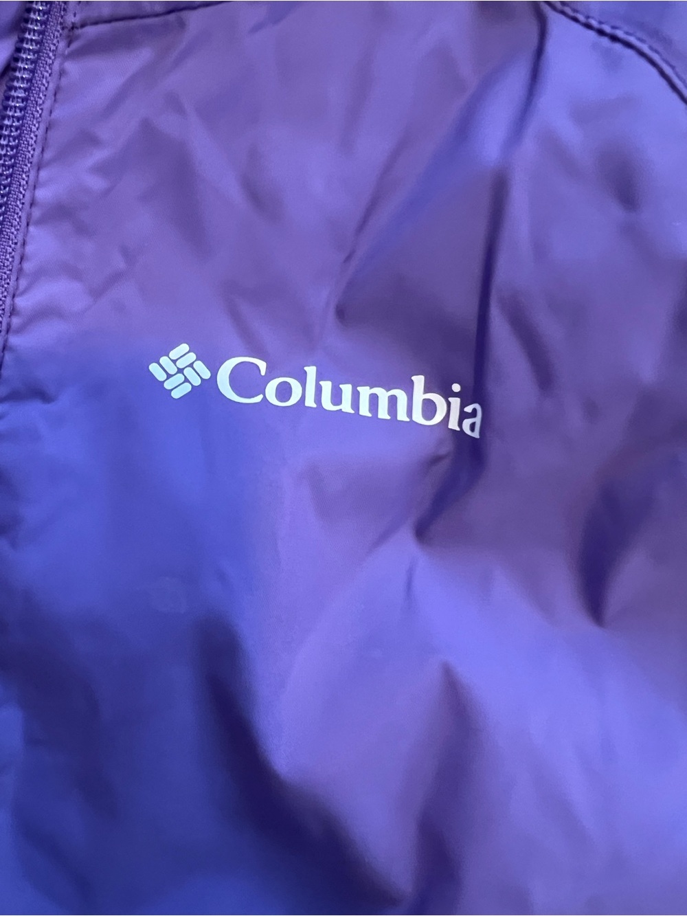 Columbia Kids Purple Hooded Rain Jacket - Picture 3 of 4